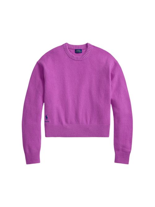 Maglia da donna in misto lana, girocollo, colore viola POLO RALPH LAUREN | 211914515006